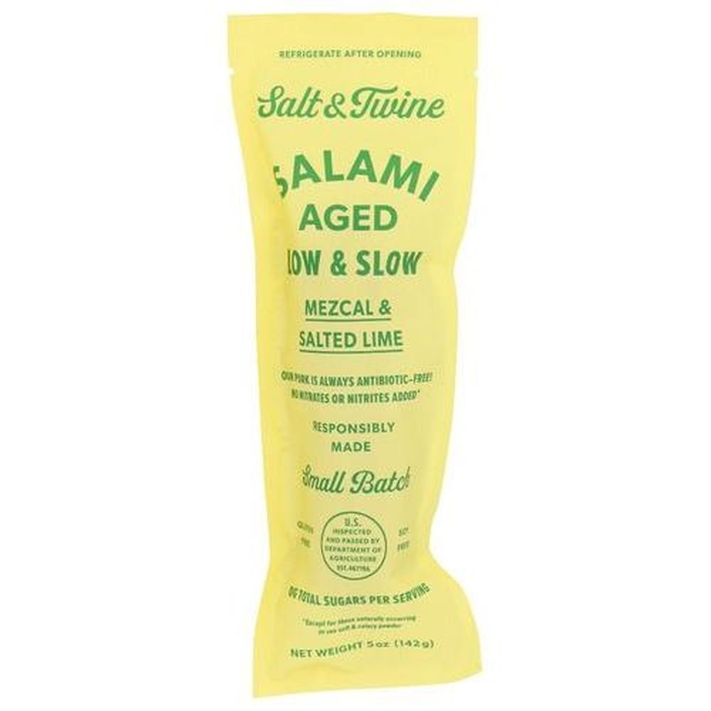 Salt and Twine Mezcal and Salted Lime Salami, 5 Ounce -- 12 per case