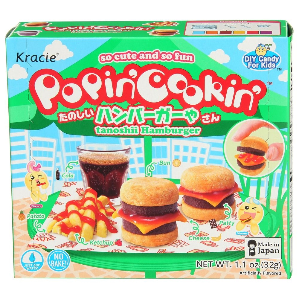 Kracie Popin Cookin Tanoshii Hamburger Dry Candy for Kids, 1 Ounce -- 5 per case