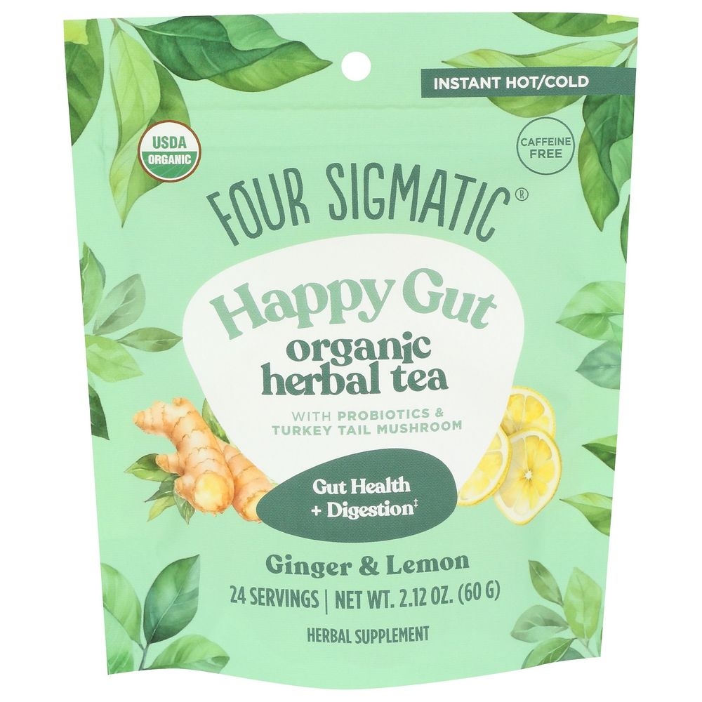 Four Sigmatic Organic Happy Gut Herbal Tea, 2.12 Ounce