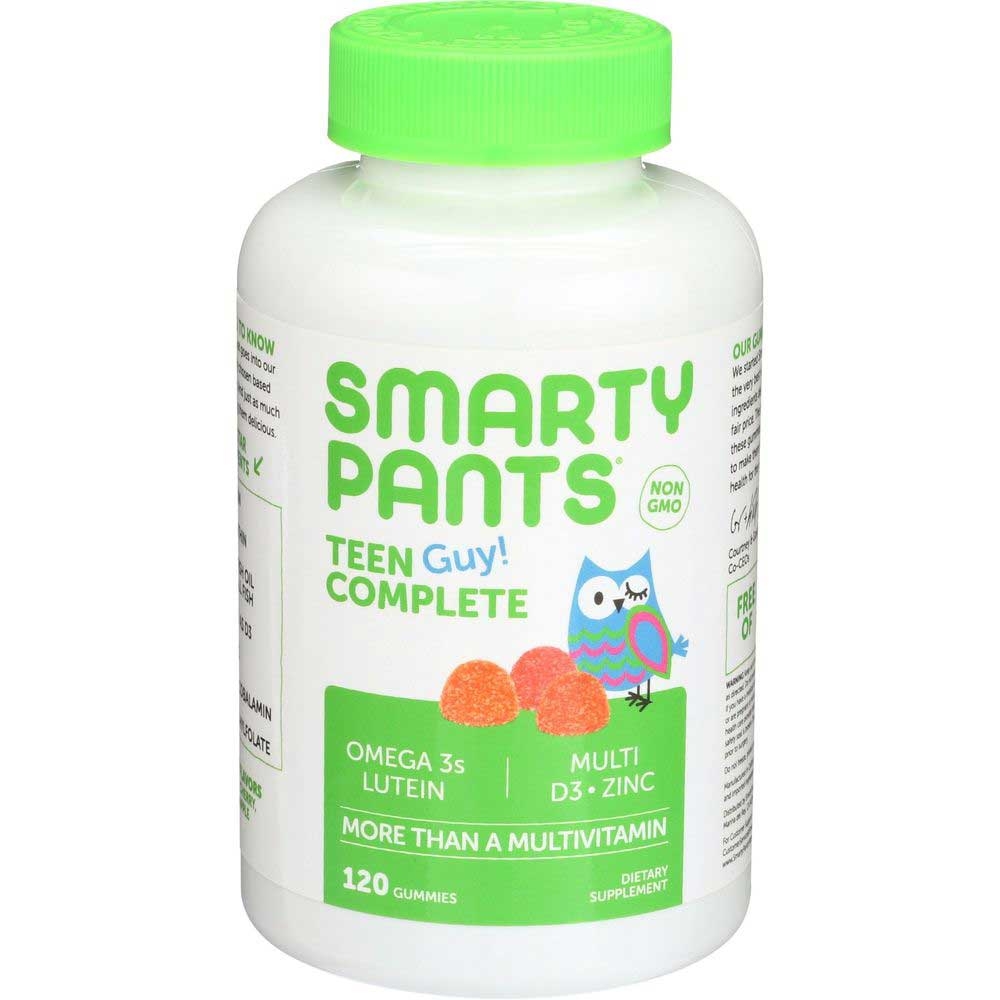 Smartypants Lemon Lime Cherry Sour Apple Teen Guy Complete Multivitamin Gummies - 120 count per pack