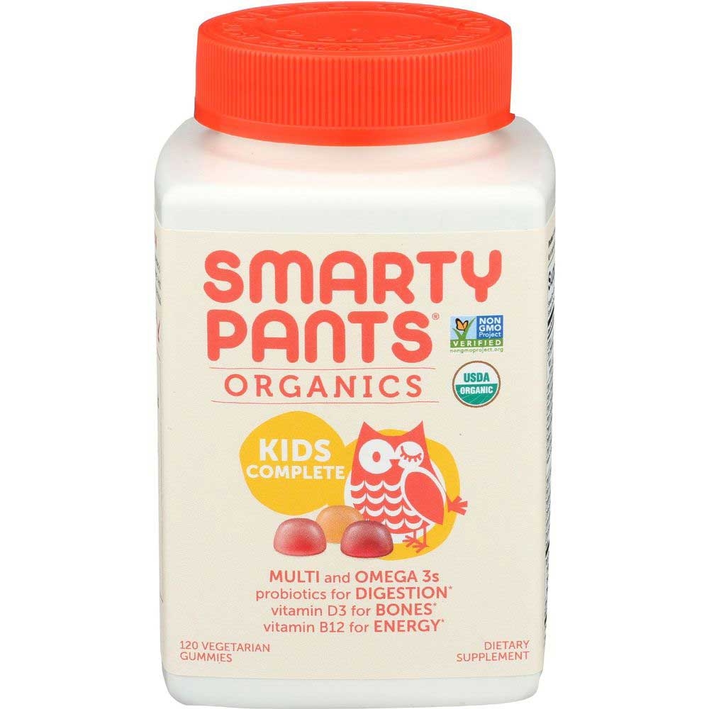 Smartypants Organic Multi and Omega 3 Kids Complete Gummy Vitamins - 120 count per pack