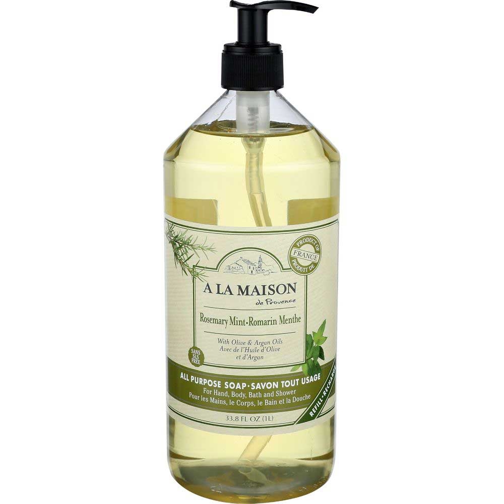 A La Maison De Provence  Rosemary Mint All Purpose Liquid Soap, 33.8 Fluid Ounce