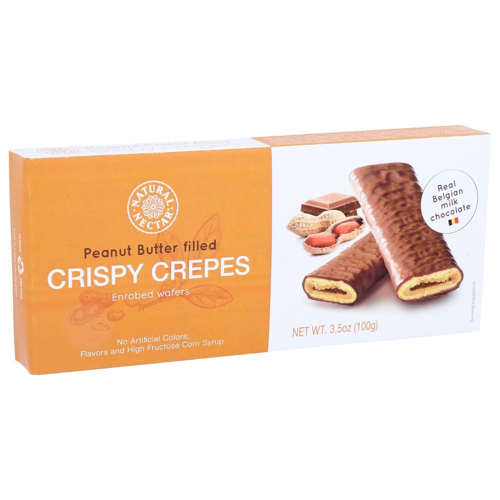 Natural Nectar Peanut Butter Crispy Crepes, 3.5 Ounce -- 8 per case
