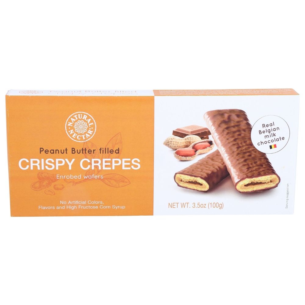 Natural Nectar Peanut Butter Crispy Crepes, 3.5 Ounce -- 8 per case