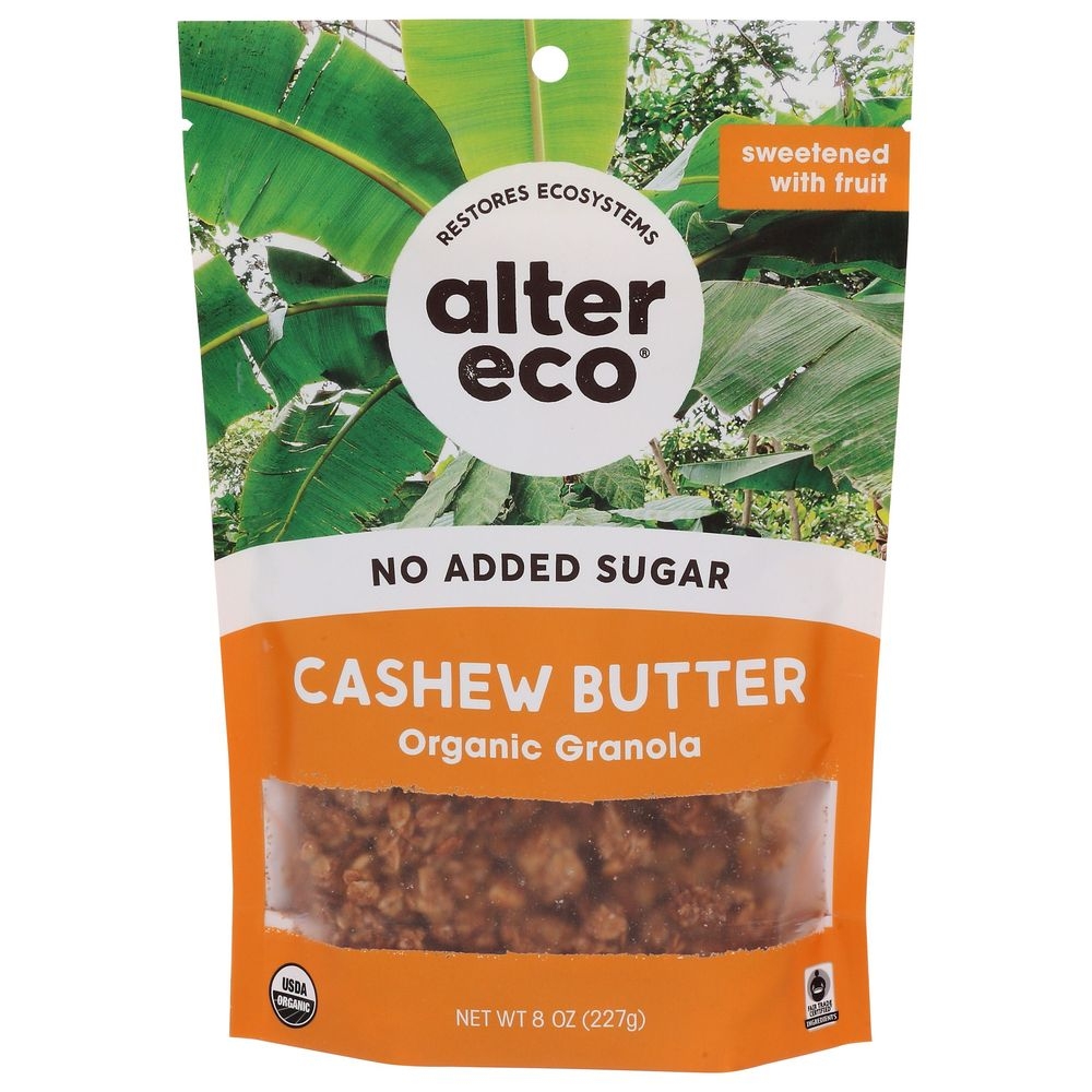 Alter Eco Organic No Added Sugar Cashew Butter Granola, 8 Ounce -- 6 per case