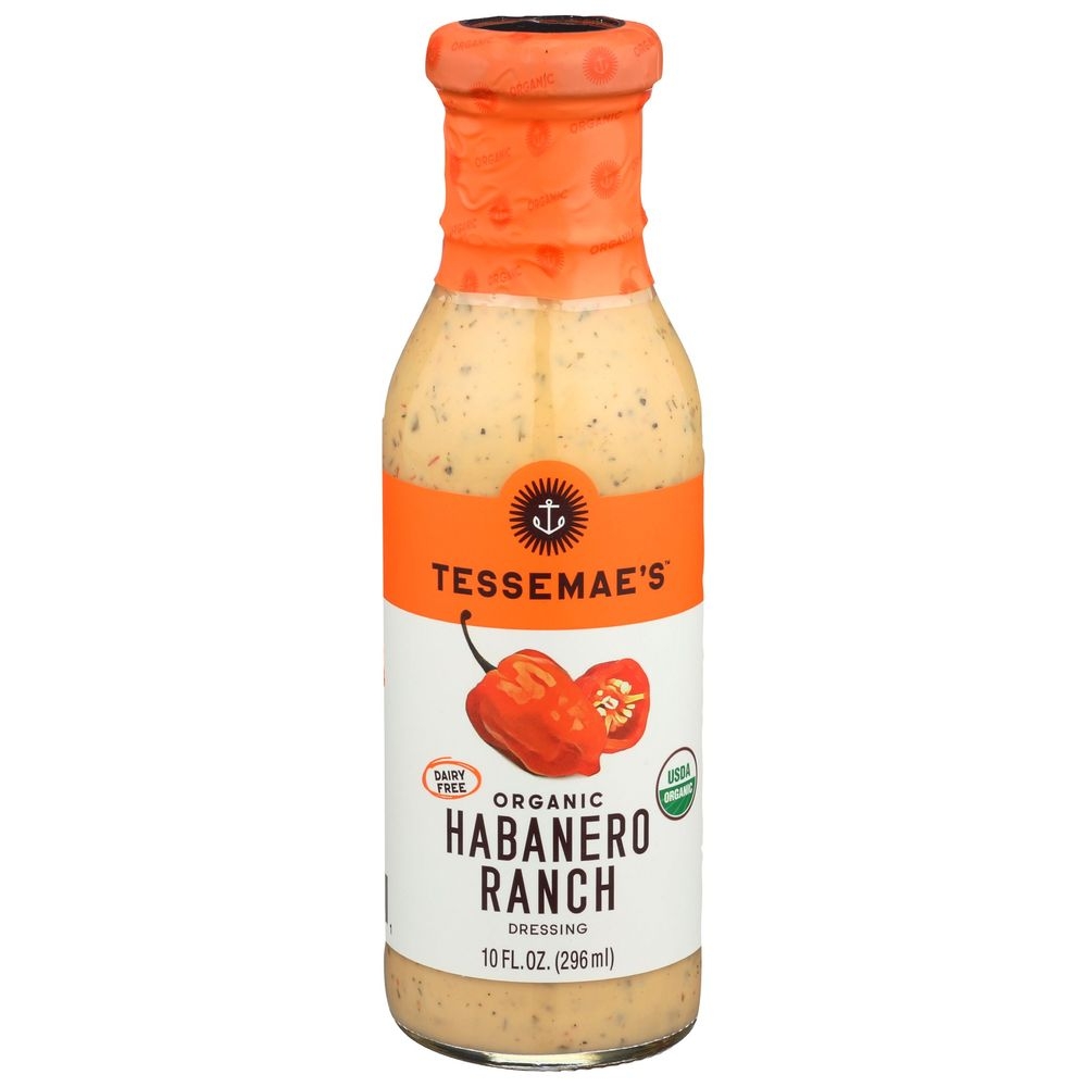 Tessemaes Organic Habanero Ranch Dressing, 10 Fluid Ounce -- 6 per case