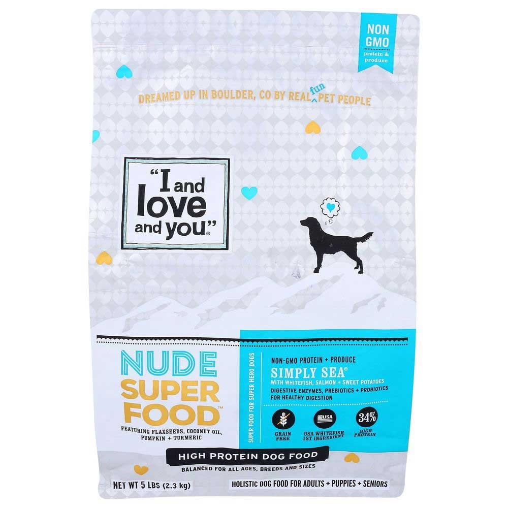 I and Love and You Kibble Simply Sea Nude Super Dog Food, 5 Pound -- 3 per case