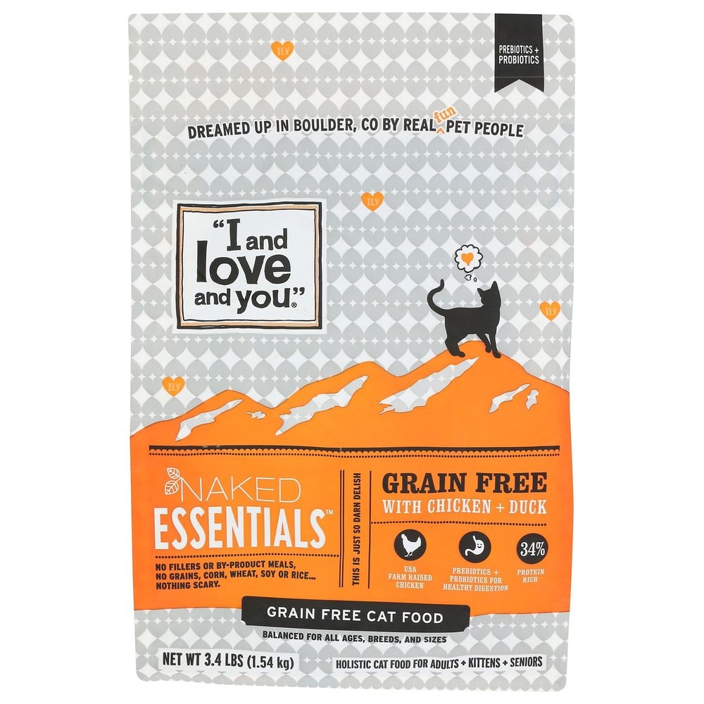 I and love and You Naked Essentials Chicken Plus Duck Dry Cat Food, 3.4 Pound -- 4 per case