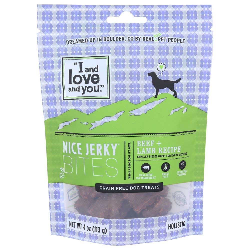 I and Love and You Nice Jerky Beef and Lamb Dog Treats, 4 Ounce -- 6 per case