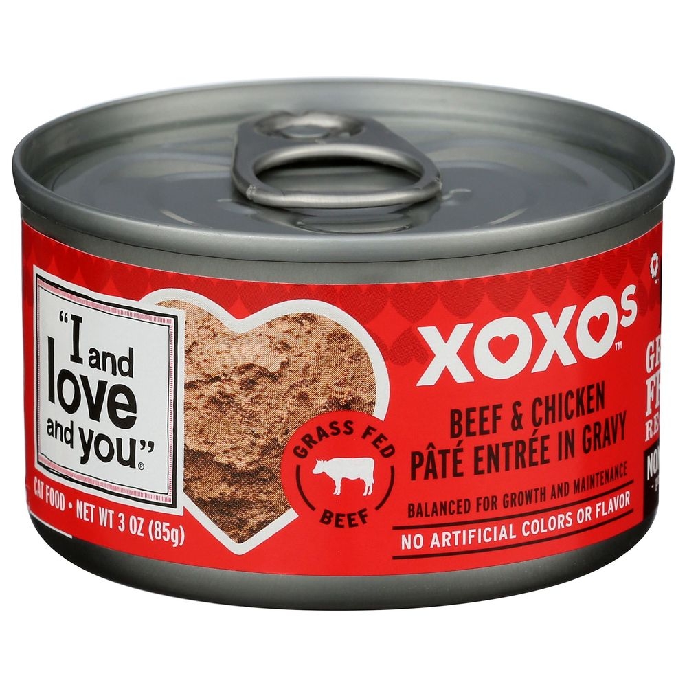I And Love And You XOXOs Beef and Chicken Pate Cat Food, 3 Ounce -- 24 per case