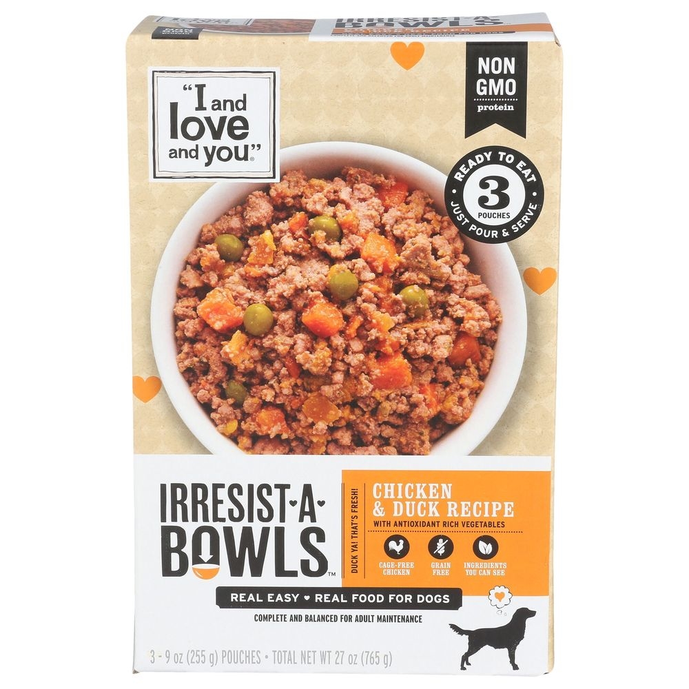 I and Love and You Irresist-A-Bowl Chicken and Duck Recipe Wet Dog Food, 9 Ounce -- 6 per case