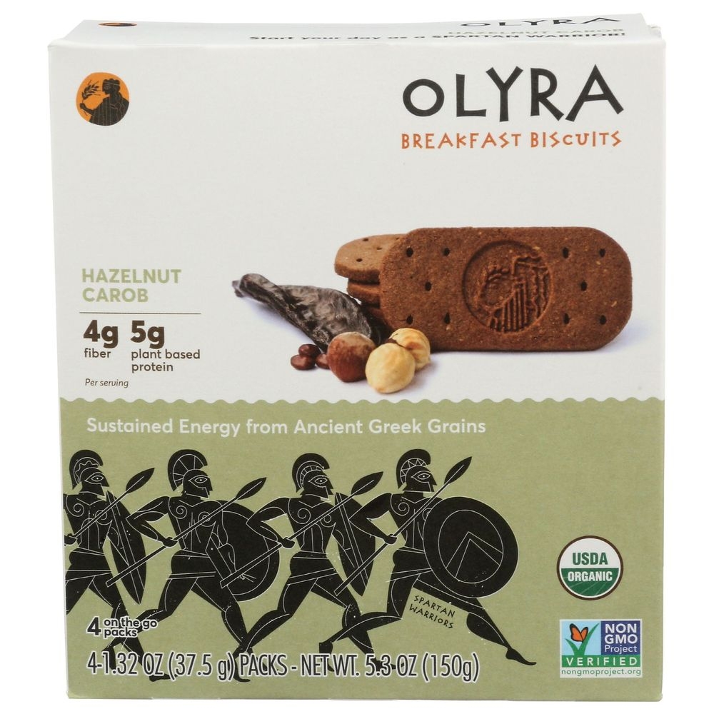 Olyra Organic Hazelnut Carob Breakfast Biscuits, 5.3 Ounce -- 6 per case