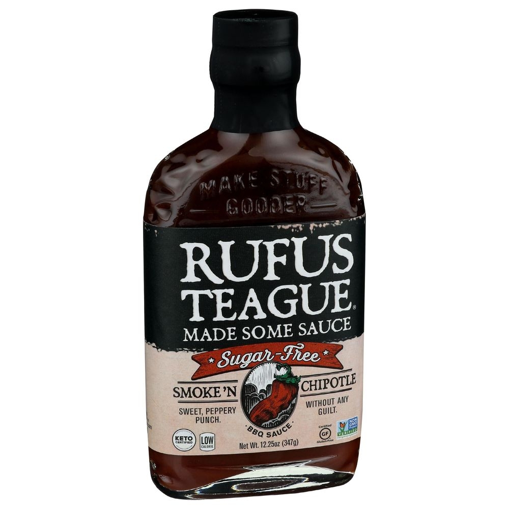 Rufus Teague Smoke N Chipotle Sugar Free BBQ Sauce, 12.25 Ounce -- 6 per case