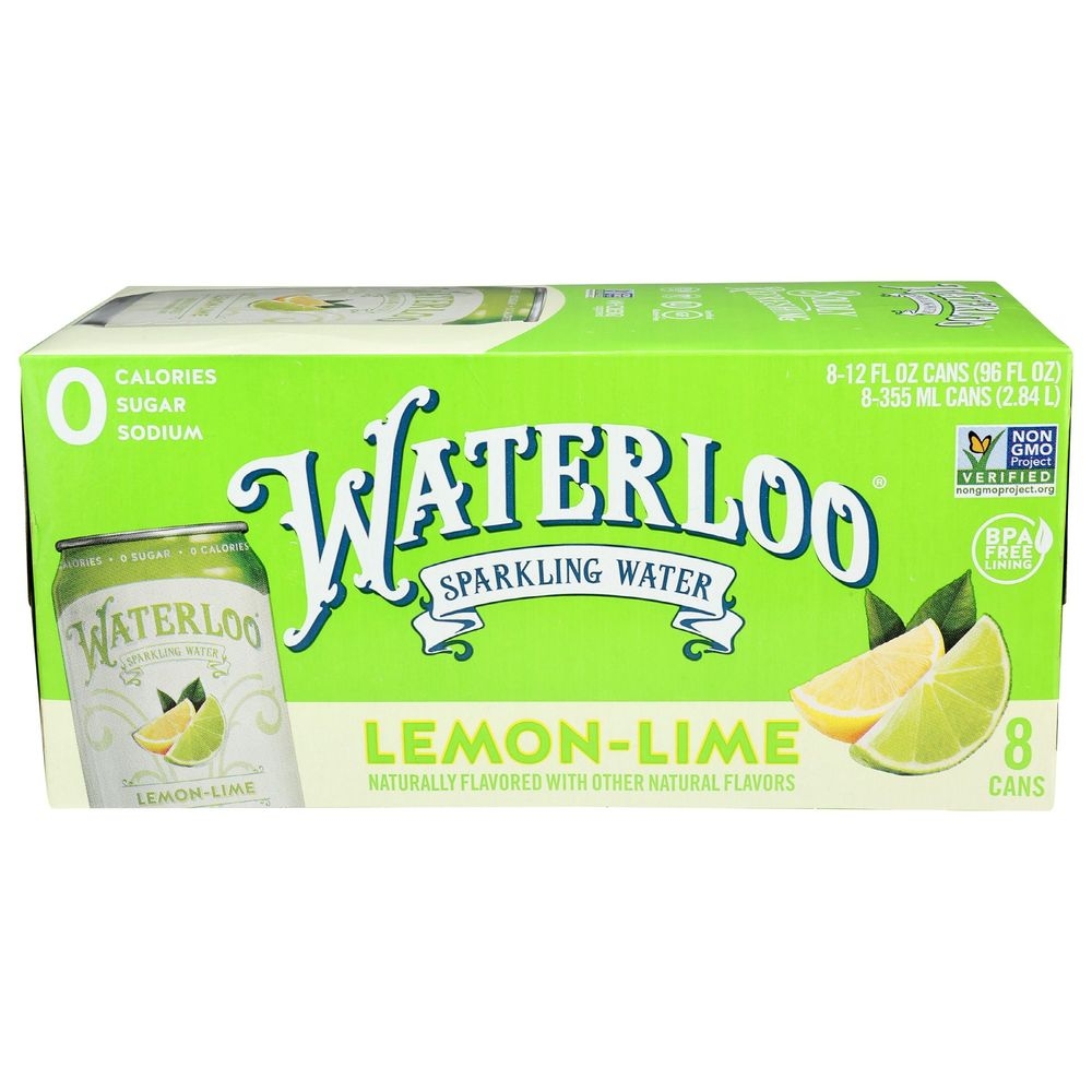 Waterloo Lemon Lime Sparkling Water, 12 Fluid Ounce -- 24 per case