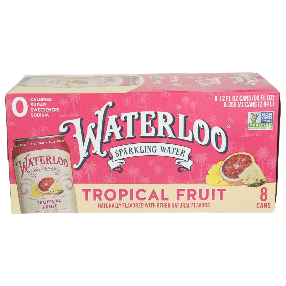 Waterloo Natural Tropical Fruit Sparkling Water, 12 Fluid Ounce -- 24 per case