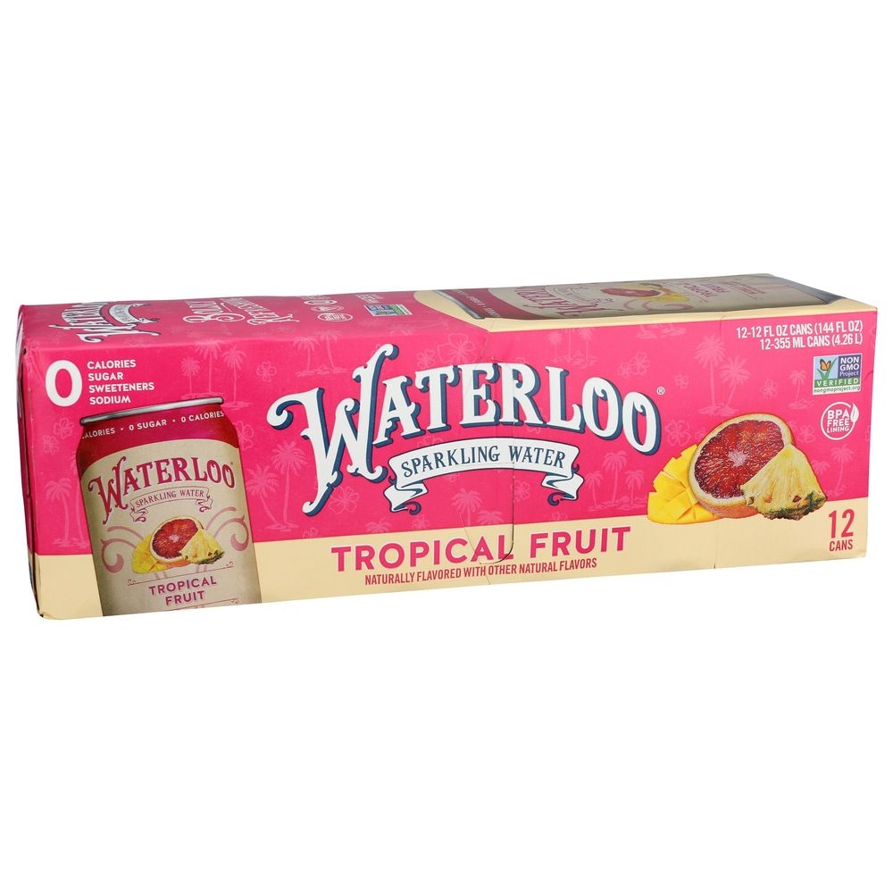 Waterloo Tropical Fruit Sparkling Water, 12 Fluid Ounce -- 24 per case