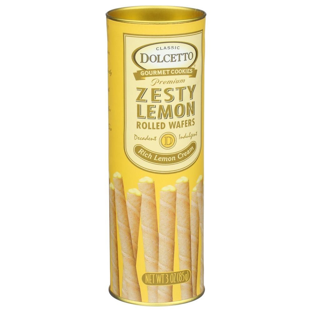 Dolcetto Zesty Lemon Wafer Roll, 3 Ounce -- 12 per case
