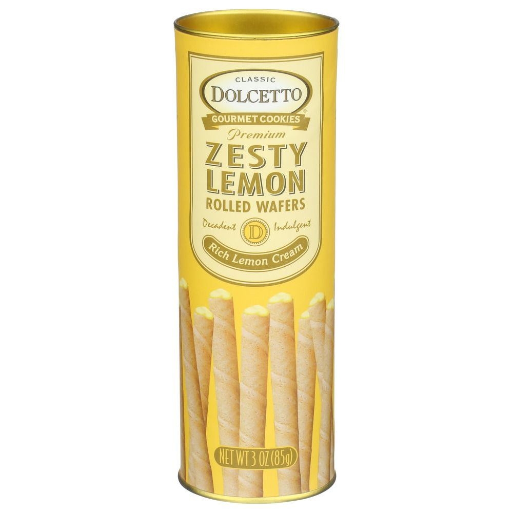 Dolcetto Zesty Lemon Wafer Roll, 3 Ounce -- 12 per case