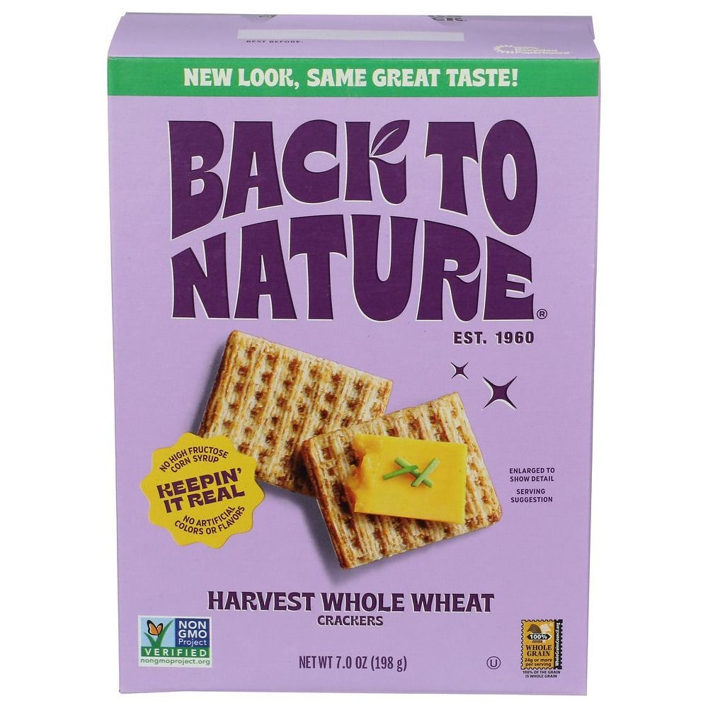 Back to Nature Harvest Whole Wheat Crackers, 7 Ounce -- 12 per case