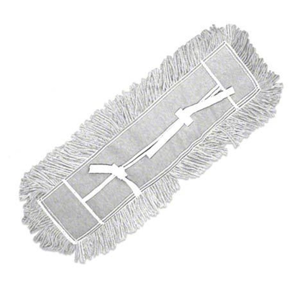 Performance Plus Cut End Tie Reusable White Dust Mop, 5 x 24 inch -- 12 per case