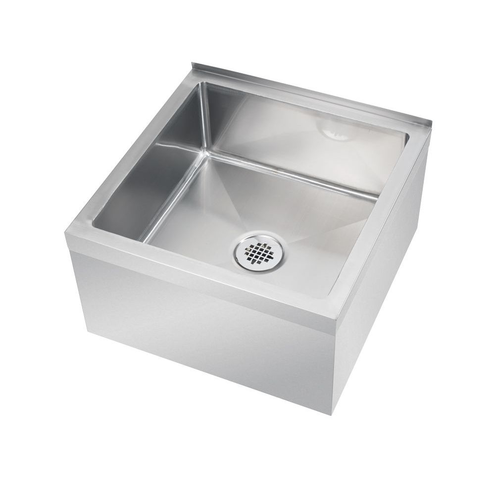 Krowne Silver Series 18 Gauge Stainless Steel Floor Mop Sink, 24 x 24 x 13 inch