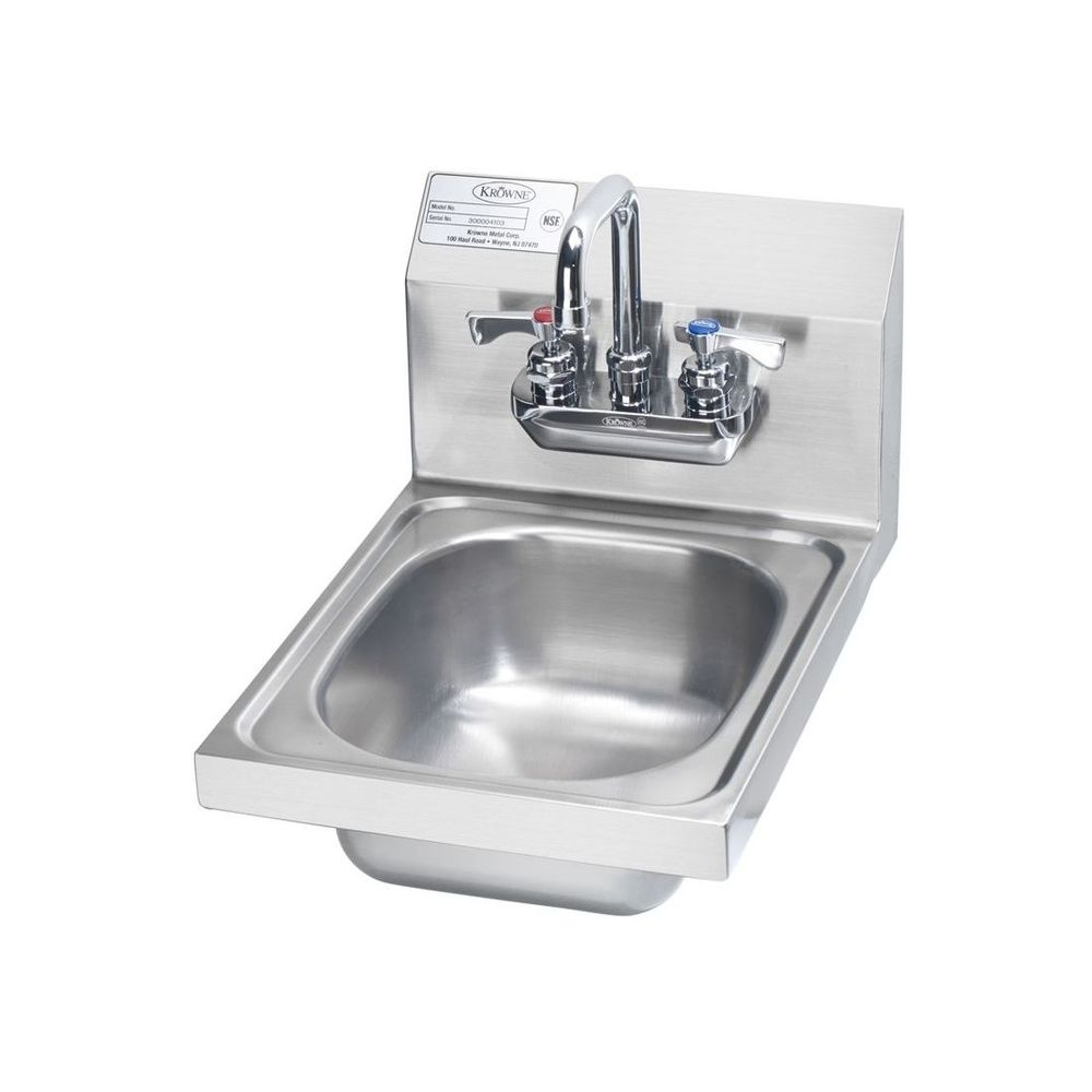 Krowne Hand Sink with Royal Series Faucet, 12 x 14 1/4 x 13 inch