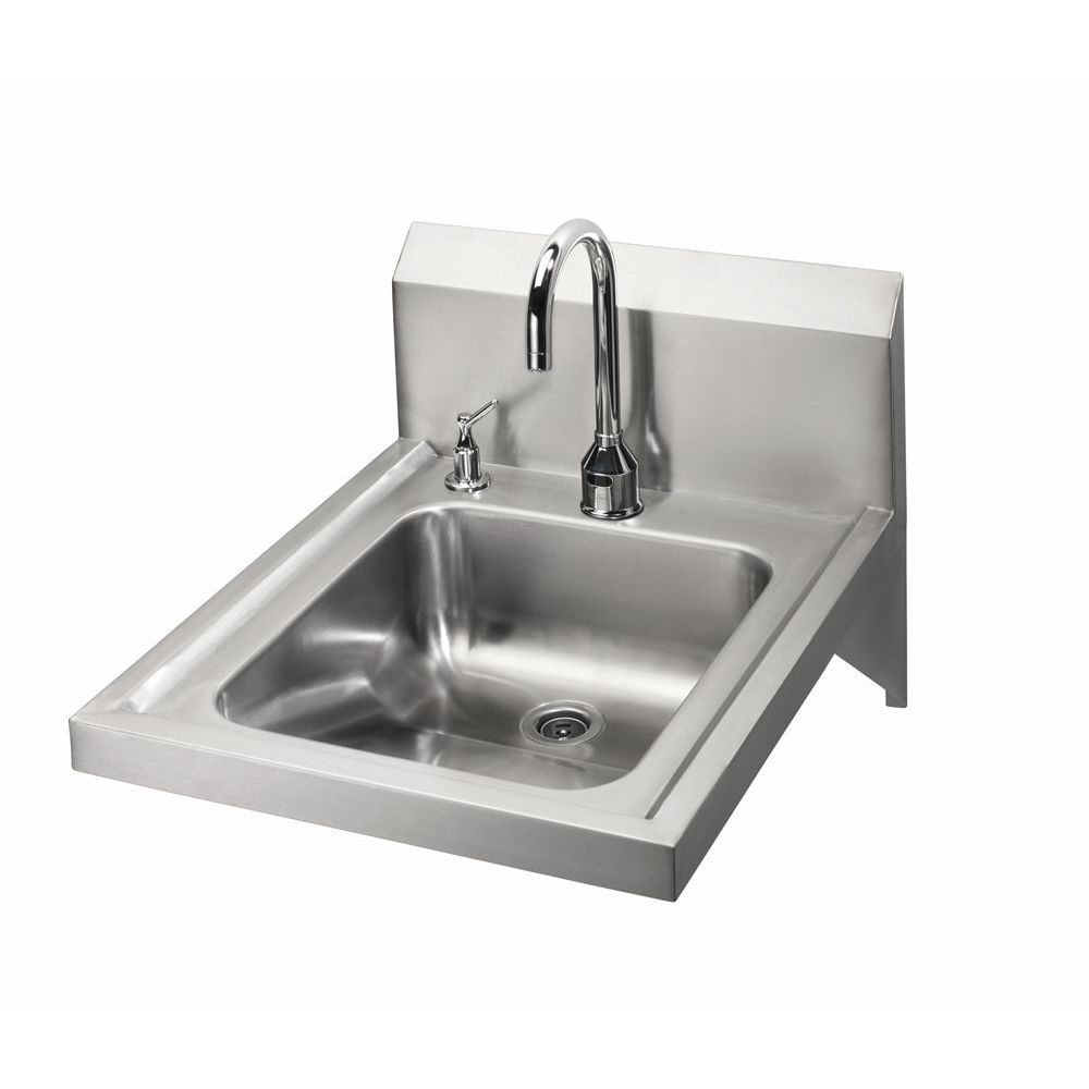 Krowne ADA Compliant Hand Sink with Single Hole Hands Free Electronic Faucet, 20 x 24 x 16 inch