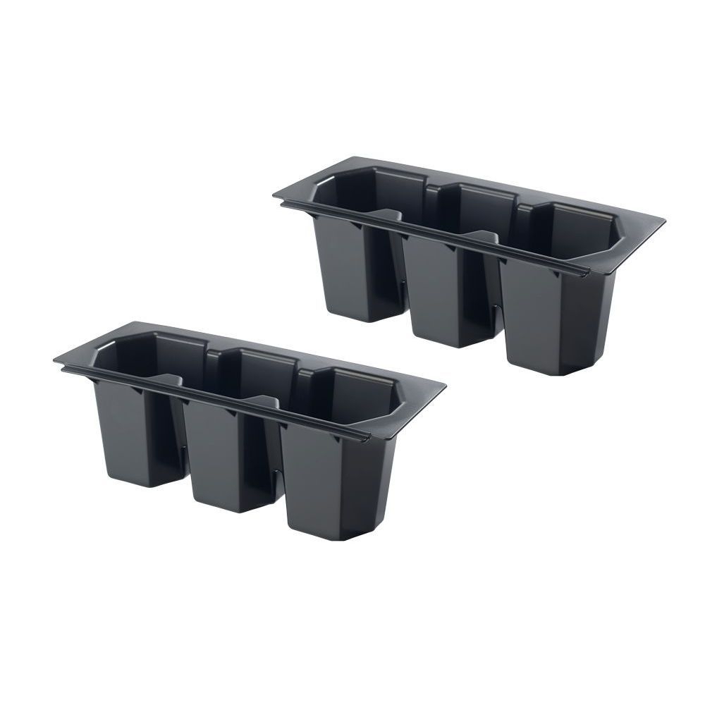 Krowne 3 Bottle Plastic Bottle Wells for KR19 Ice Bins Packed in Sleeve, 2 count