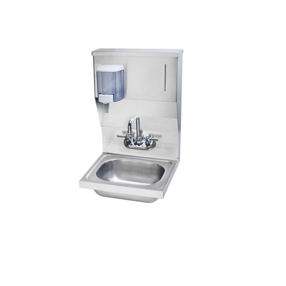 Krowne Hand Sink with Soap and Towel Dispenser, 16 x 15 x 24 inch