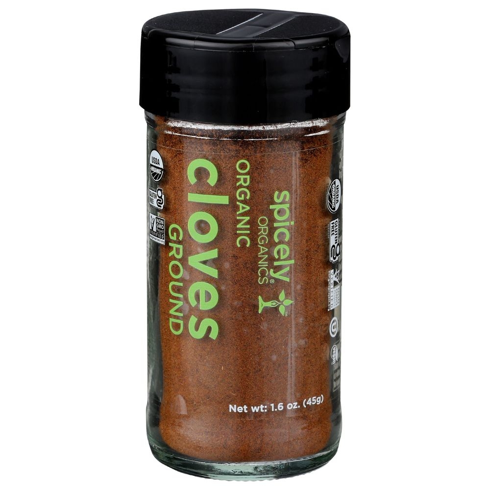Spicely Organics Ground Cloves, 1.6 Ounce Jar -- 3 per case