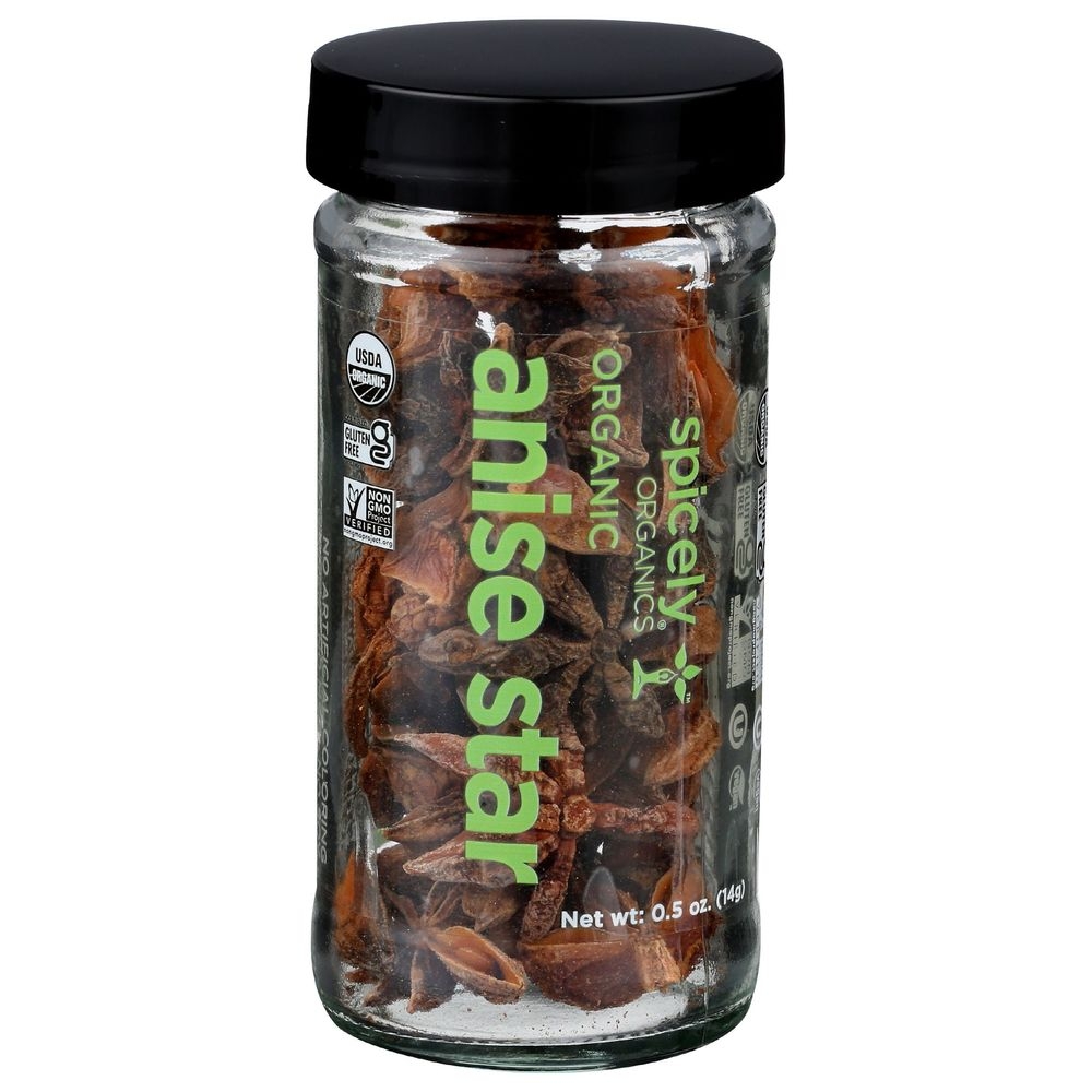 Spicely Organics Anise Star Pods, 0.5 Ounce Jar -- 3 per case