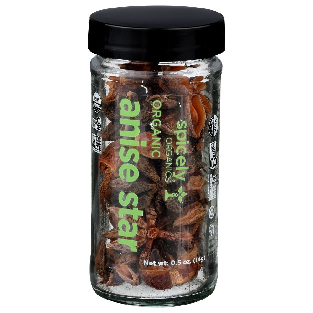 Spicely Organics Anise Star Pods, 0.5 Ounce Jar -- 3 per case