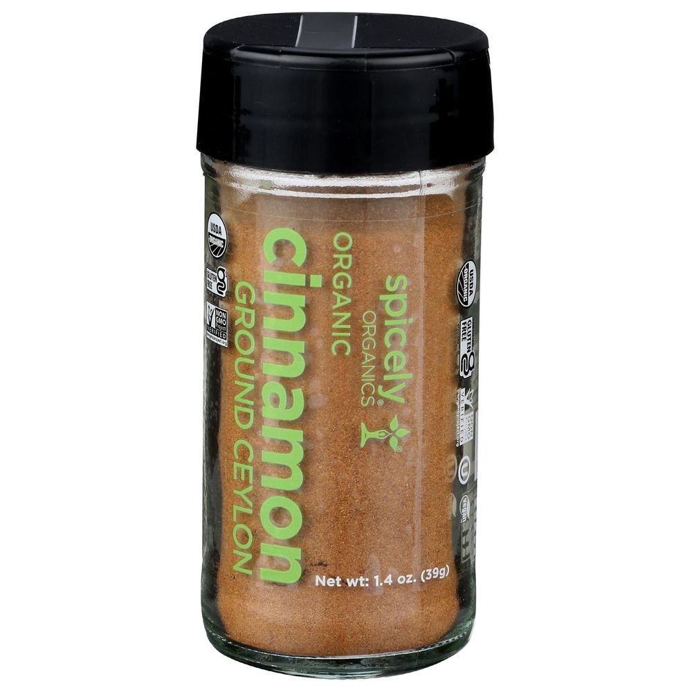 Spicely Organics Ground Ceylon Cinnamon, 1.4 Ounce Jar -- 3 per case