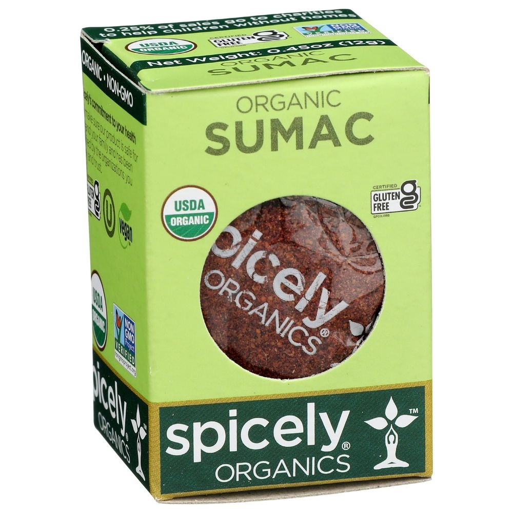 Spicely Organics Ground Sumac, 0.45 Ounce Box -- 6 per case