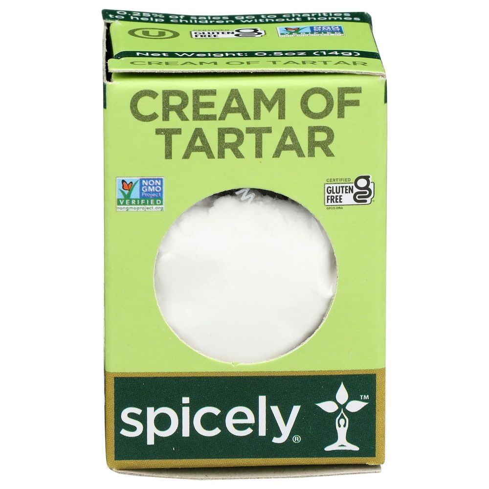 Spicely Organics NON-GMO Cream of Tartar, 0.5 Ounce Box -- 6 per case