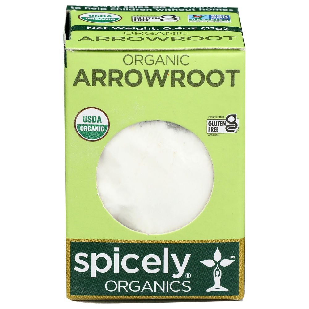 Spicely Organics Arrowroot Powder, 0.4 Ounce Box -- 6 per case