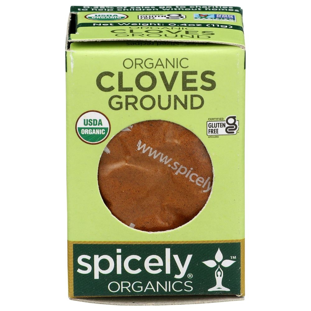 Spicely Organics Ground Cloves, 0.4 Ounce Box -- 6 per case