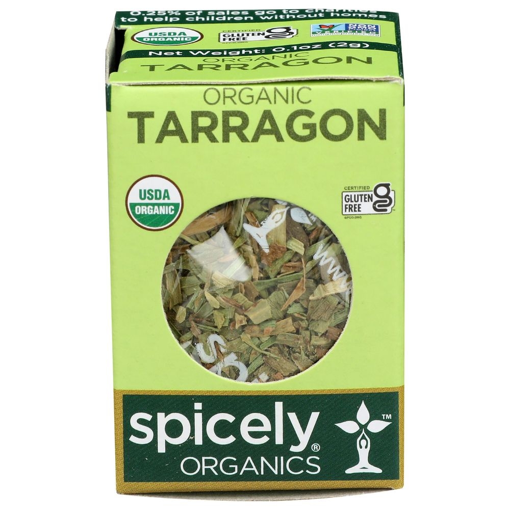Spicely Organics Tarragon, 0.1 Ounce Box -- 6 per case