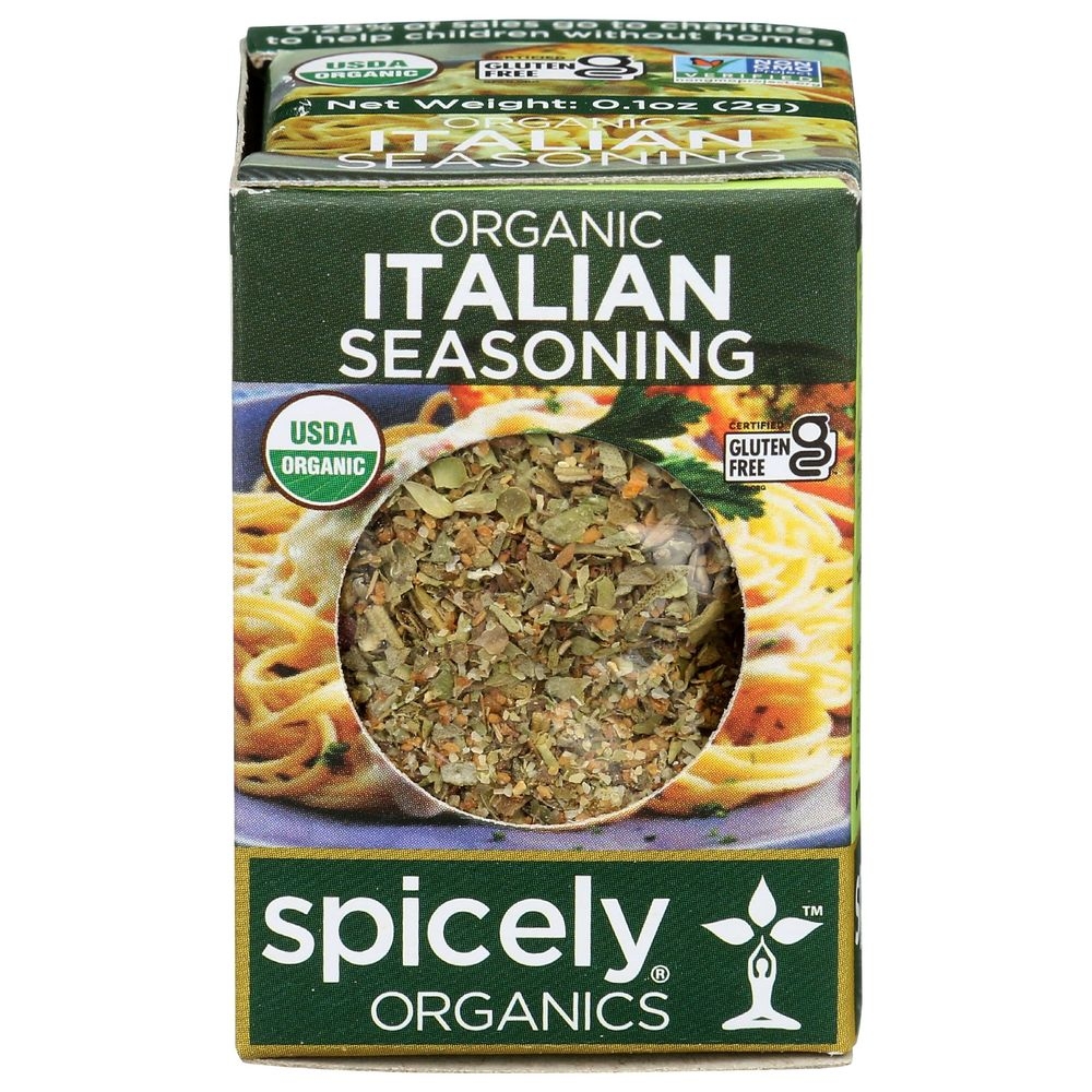 Spicely Organics Italian Seasoning, 0.1 Ounce Box -- 6 per case