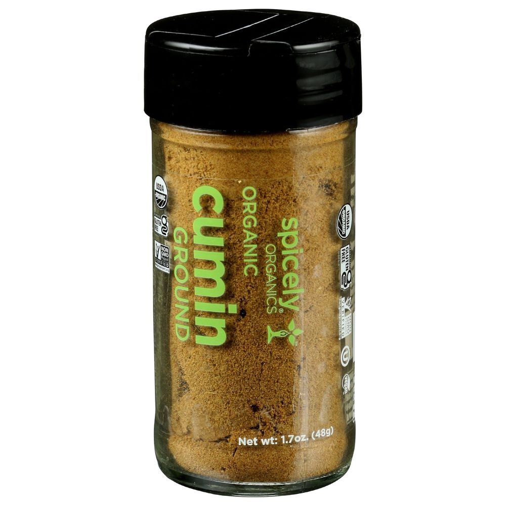 Spicely Organics Ground Cumin, 1.7 Ounce Glass Jar -- 3 per case