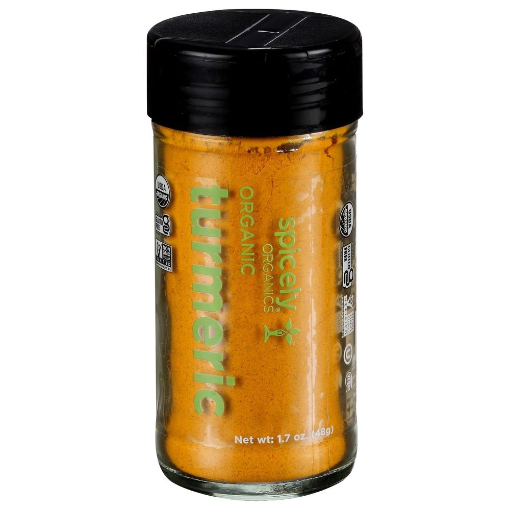 Spicely Organics Turmeric, 1.7 Ounce Glass Jar -- 3 per case