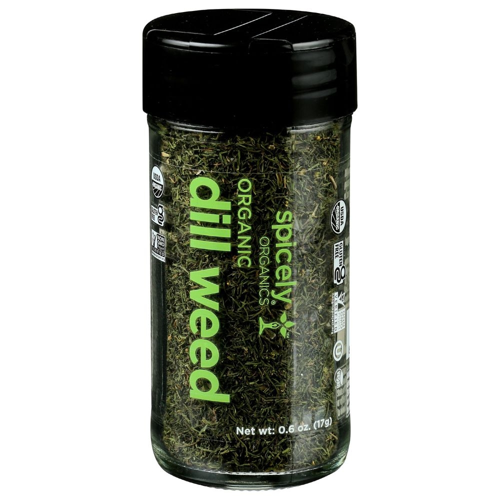 Spicely Organics Dill Weed, 0.6 Ounce Glass Jar -- 3 per case