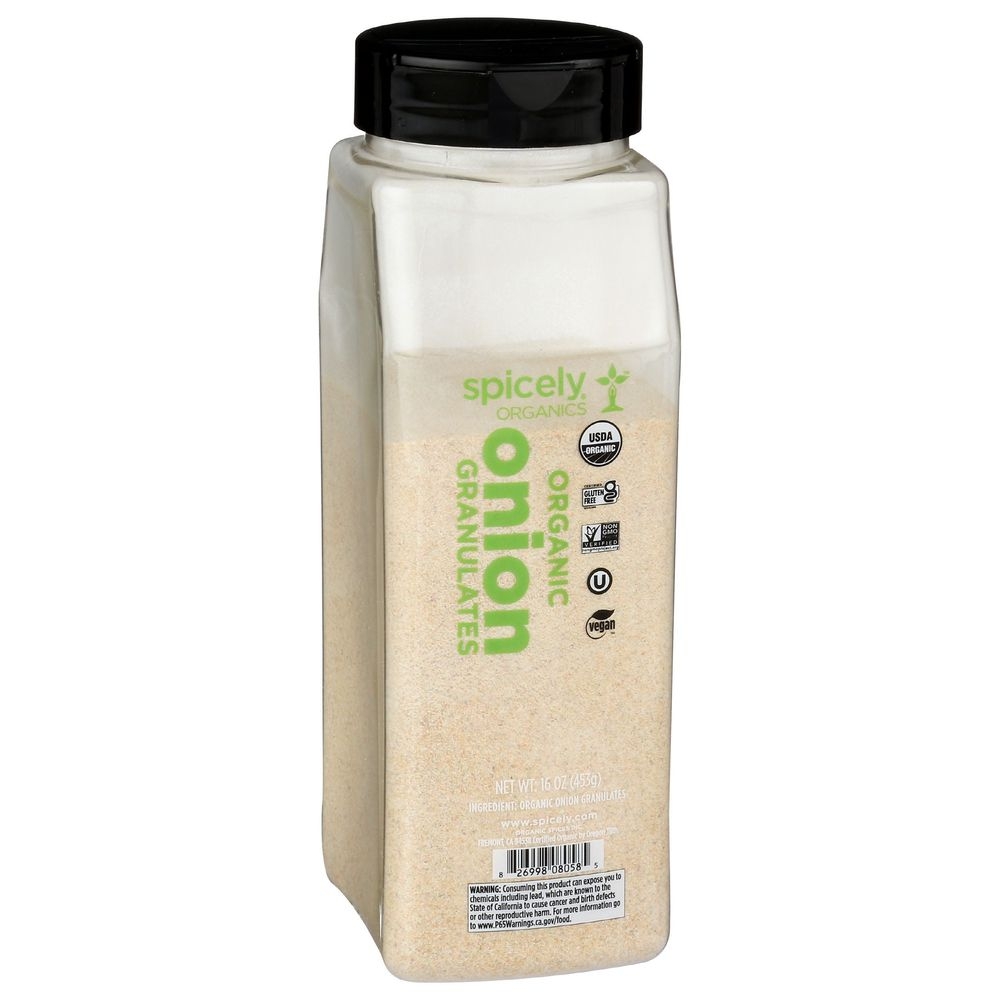 Spicely Organics Onion Granulates, 16 Ounce -- 2 per case