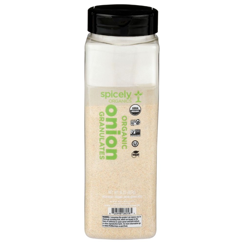 Spicely Organics Onion Granulates, 16 Ounce -- 2 per case