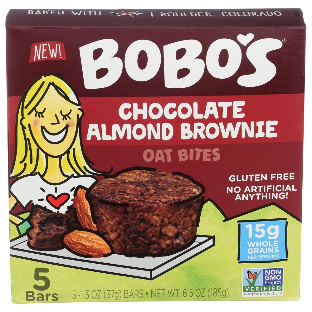 Bobos Chocolate Almond Brownie Oat Bites, 6.5 Ounce -- 6 per case