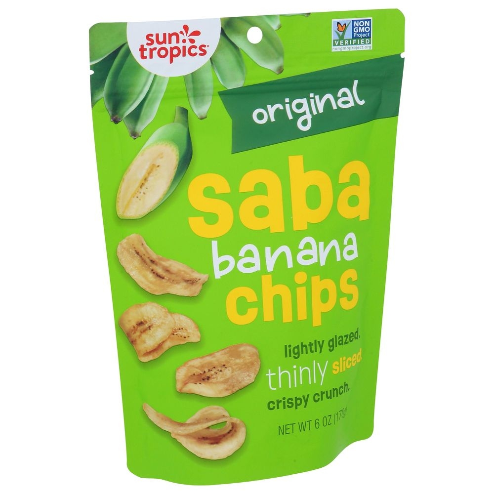 Sun Tropics Original Saba Banana Chips, 6 Ounce -- 12 per case