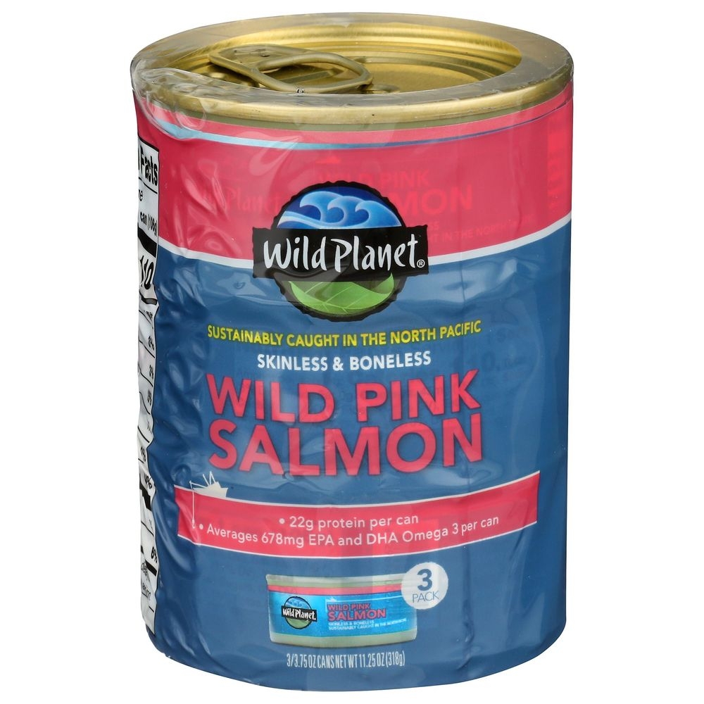 Wild Planet Skinless and Boneless Pink Salmon, 3.75 Ounce -- 12 per case