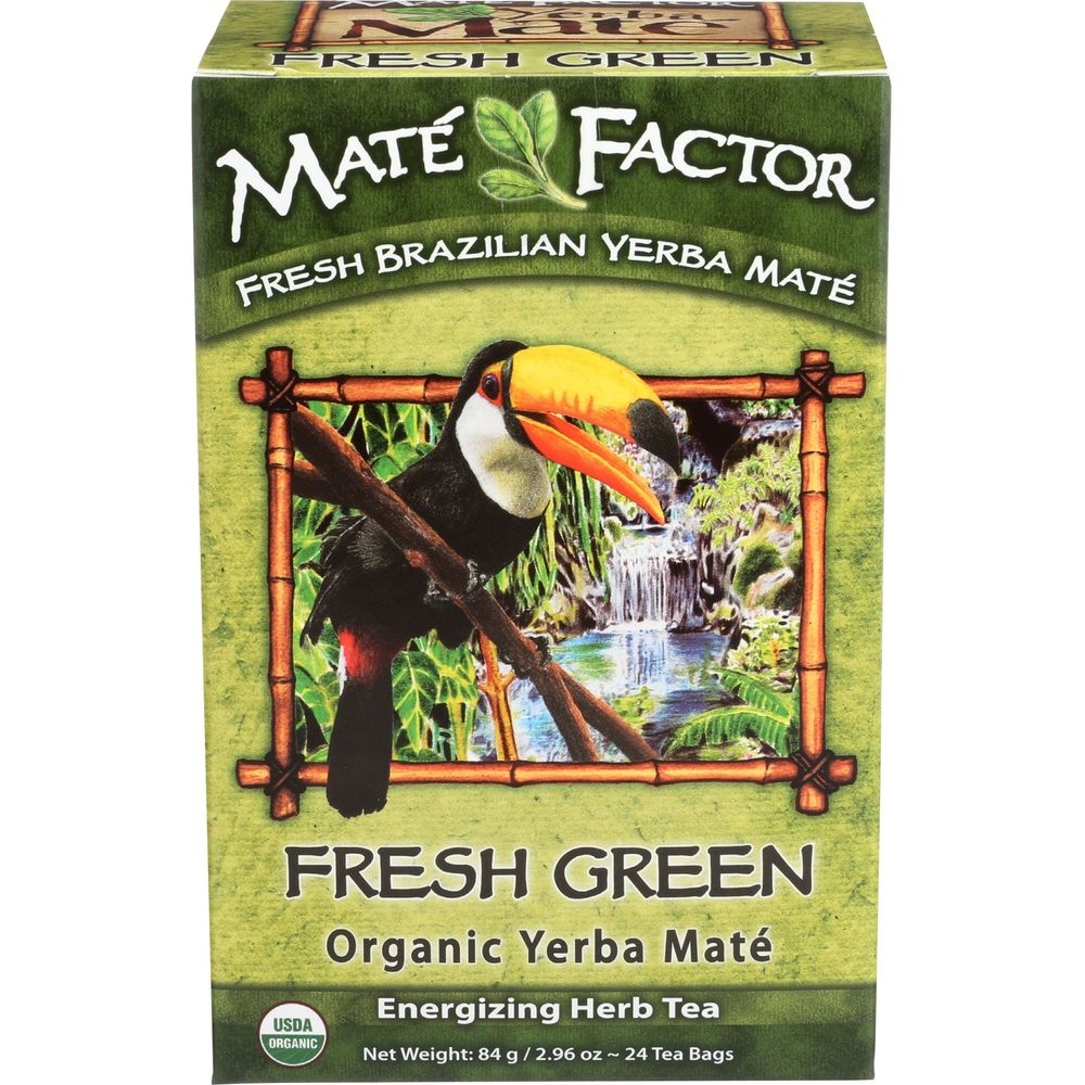 Mate Factor Organic Fresh Green Yerba Mate Tea, 24 tea bags -- 6 per case