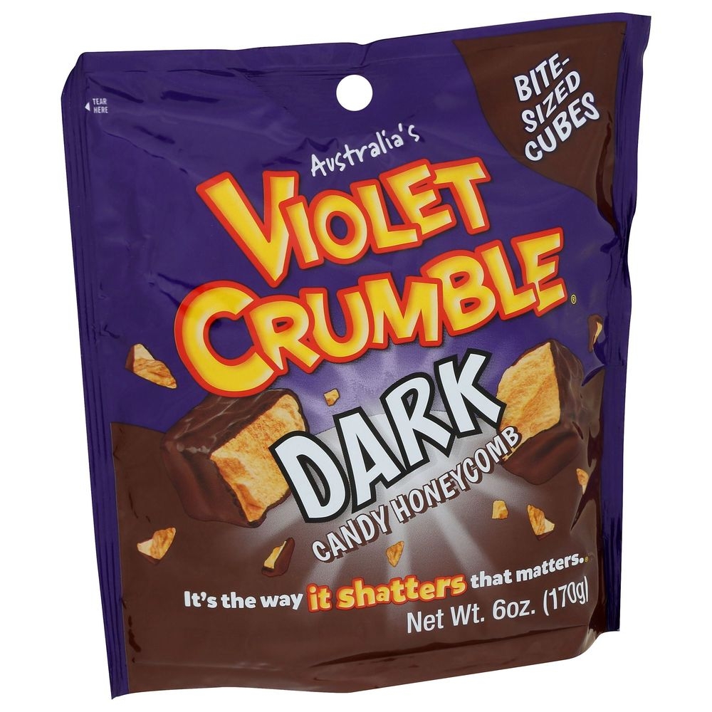 Violet Crumble Bite Size Dark Chocolate Cubes, 6 Ounce -- 8 per case