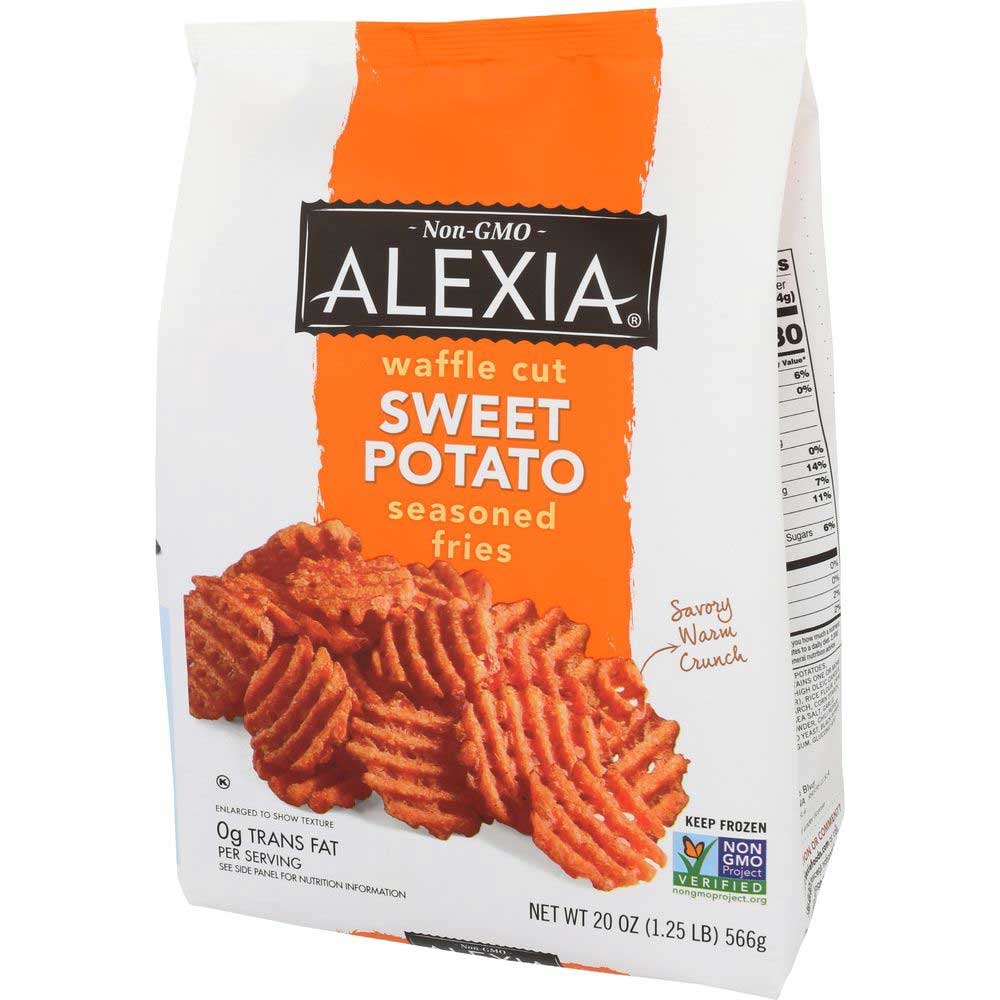Alexia Foods Waffle Cut Seasoned Salt Sweet Potato, 20 Ounce -- 12 per case.